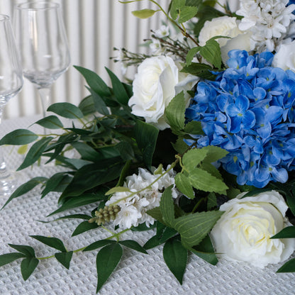 Blue & White Floral Table Arrangement – Wedding Table Decor