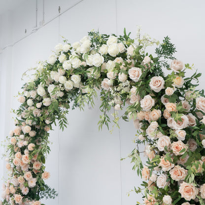 Single Sided Floral Wedding Arch for Ceremony & Reception – Bridal Backdrop Decoration