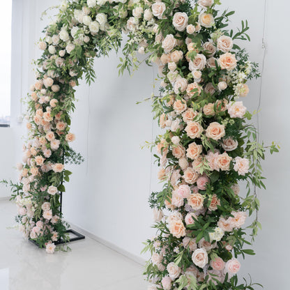 Single Sided Floral Wedding Arch for Ceremony & Reception – Bridal Backdrop Decoration