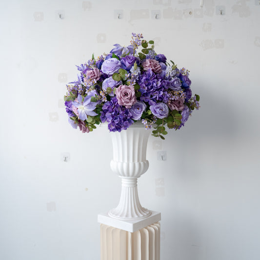 Purple Floral Centerpiece – Wedding Table Decor