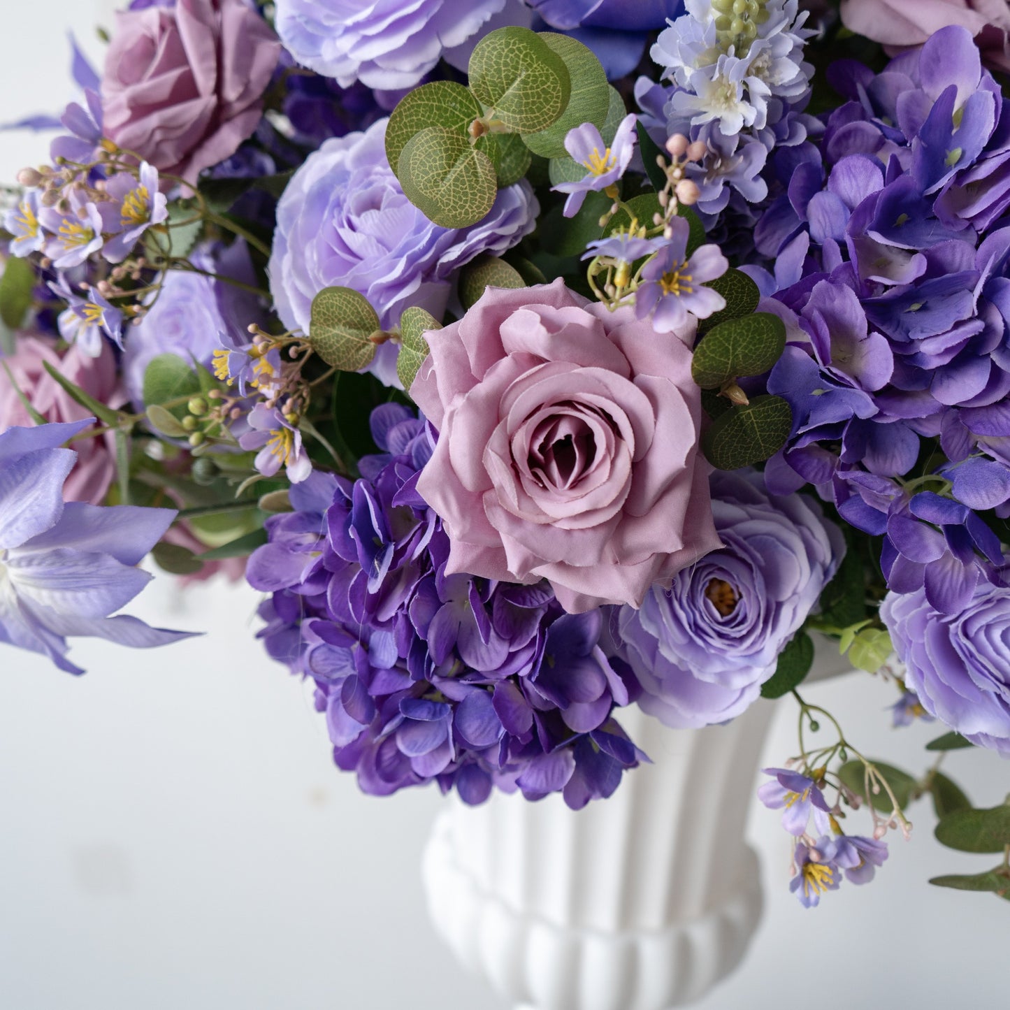 Purple Floral Centerpiece – Wedding Table Decor