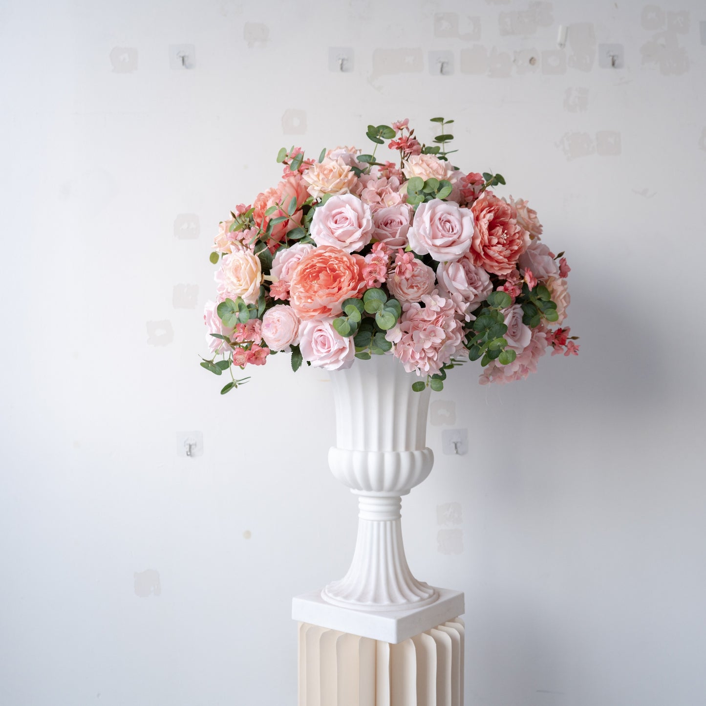 Pink & Coral Floral Centerpiece – Wedding Table Decor