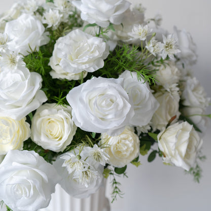 White Floral Centerpiece – Wedding Table Decor