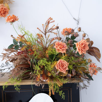 Orange Floral Table Arrangement – Wedding Table Decor
