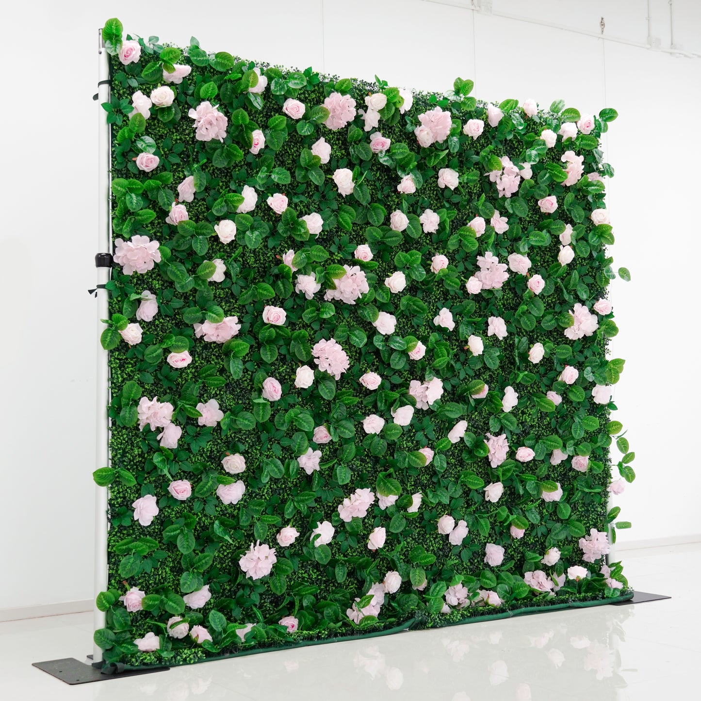 Sfondo da parete floreale di rose rosa 2,4 x 2,4 m per matrimoni ed eventi