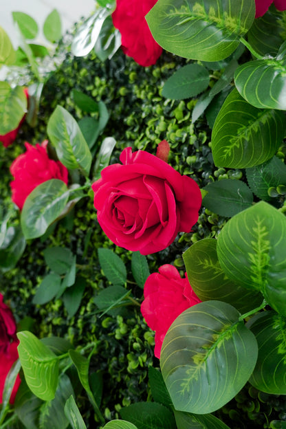 Red Rose Flower Wall Backdrop
