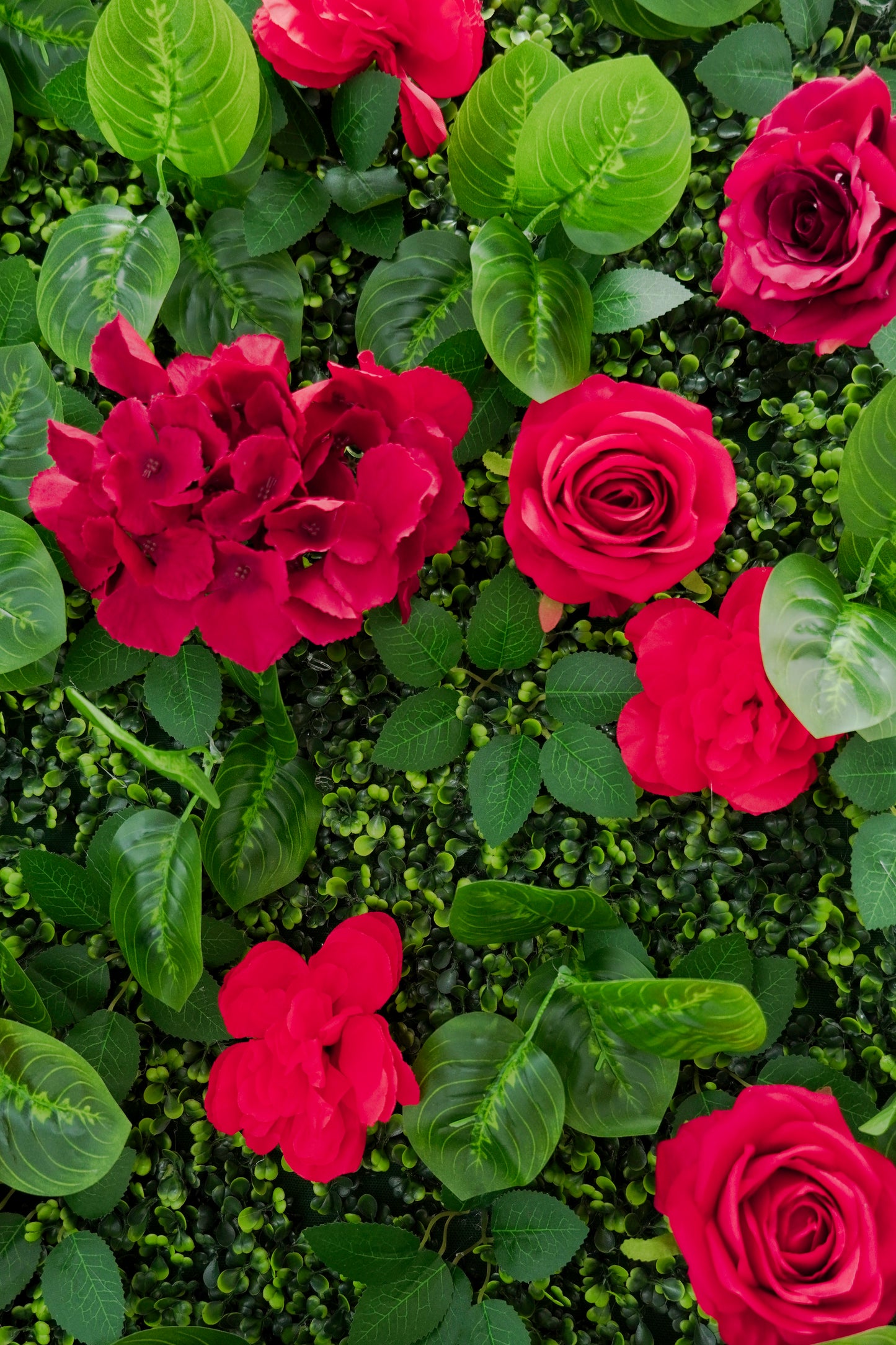 8×8 FT Red Rose Flower Wall Backdrop – Easy Setup, Reusable Event Decor