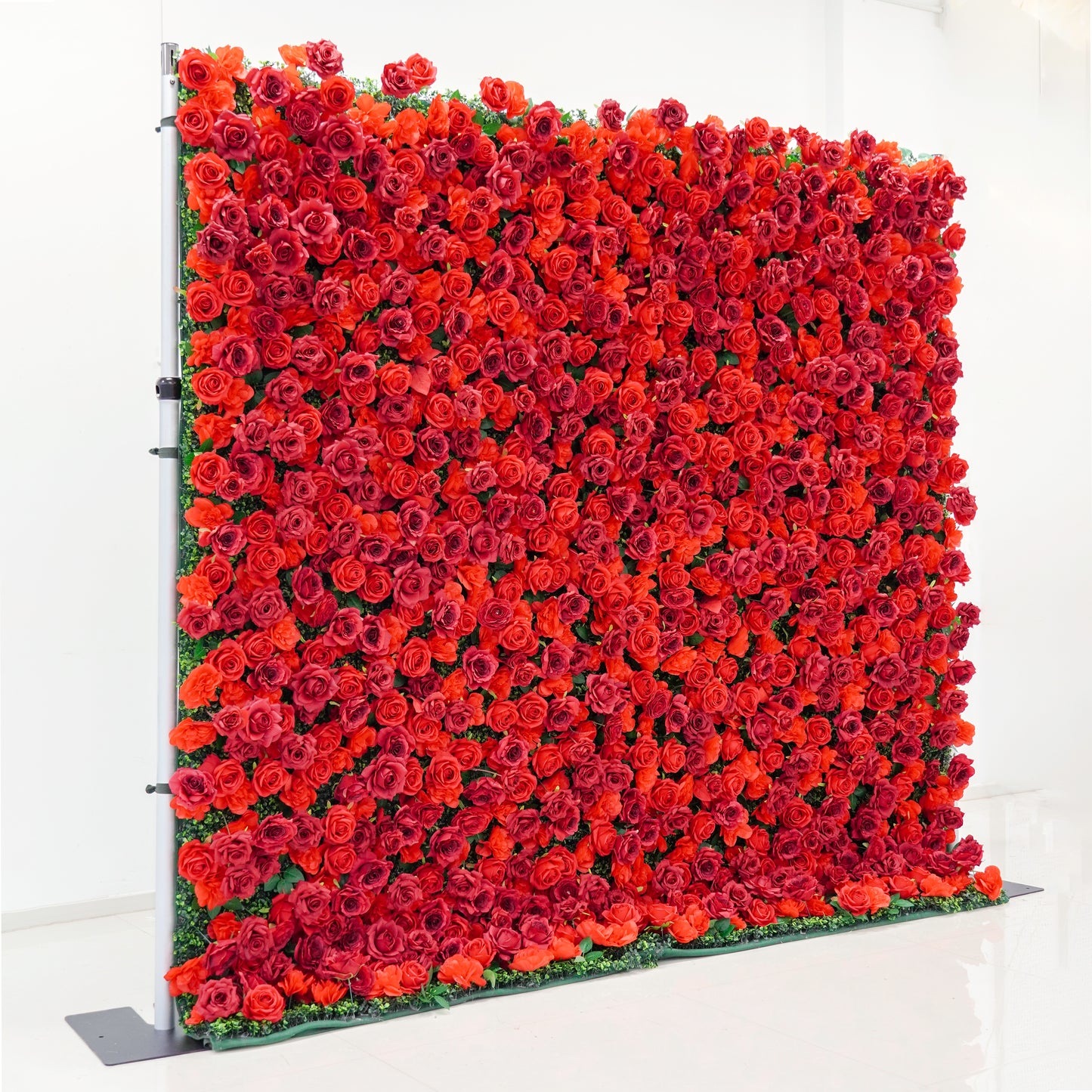 8x8 FT Red Rose Flower Wall Backdrop for Weddings & Events