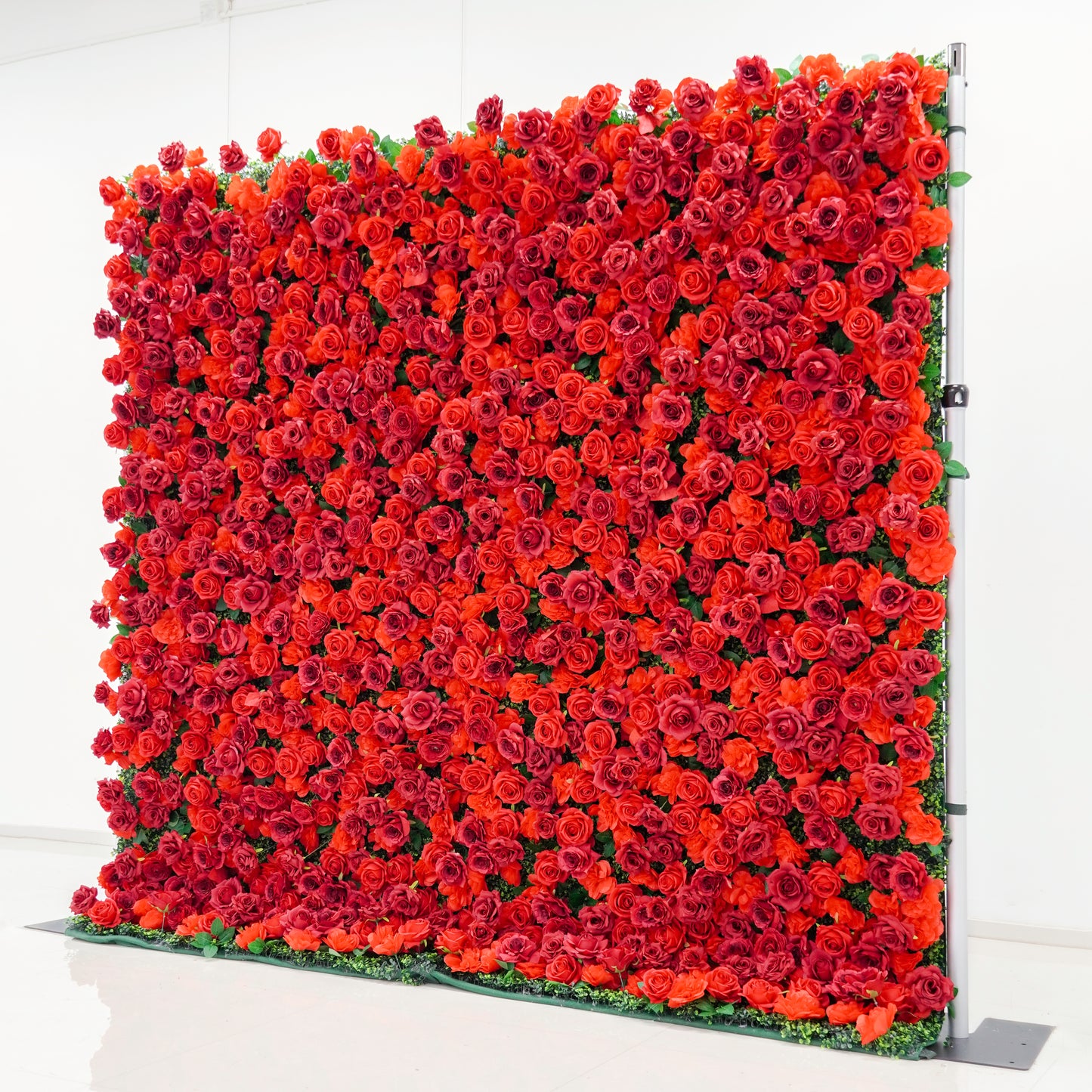 8x8 FT Red Rose Flower Wall Backdrop for Weddings & Events