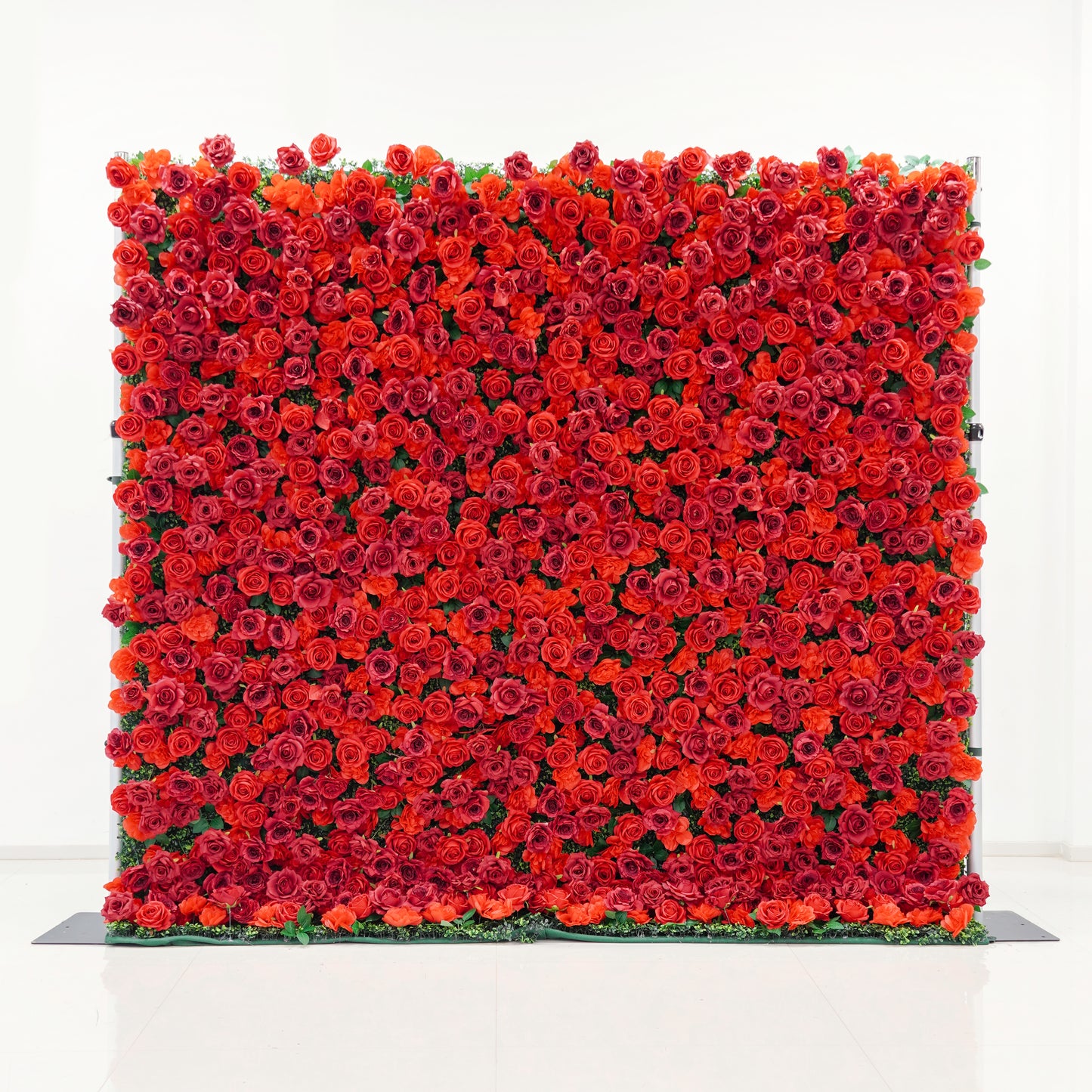 8x8 FT Red Rose Flower Wall Backdrop for Weddings & Events