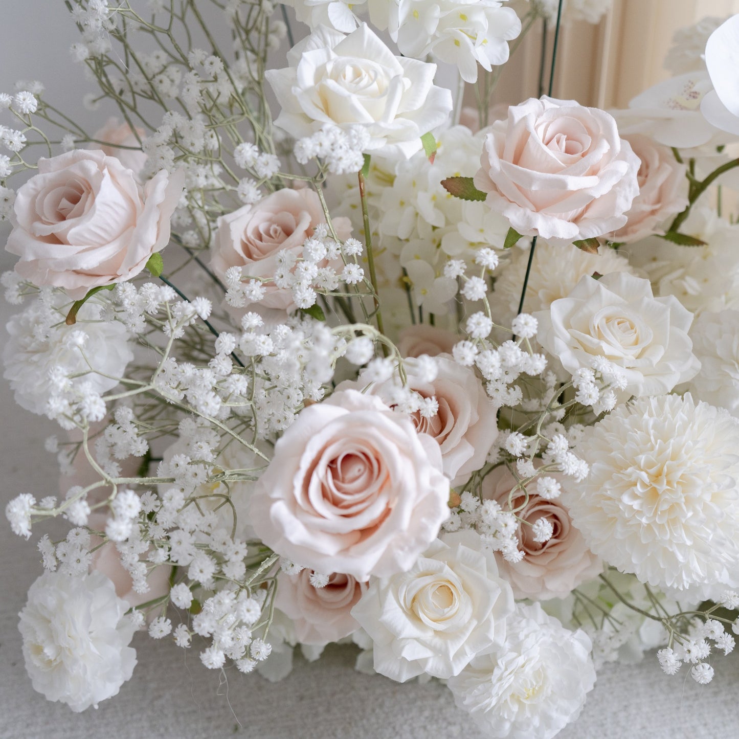 White Floral Row – Wedding Aisle Decor