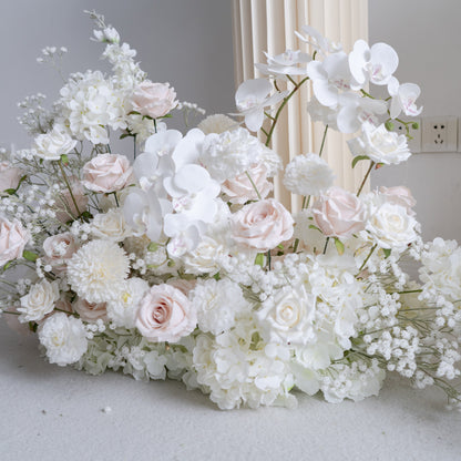 White Floral Row – Wedding Aisle Decor