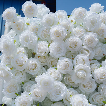 5D White Rose Flower Wall Backdrop | Luxury Wedding & Event Decor