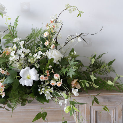White Floral Table Arrangement – Wedding Table Decor