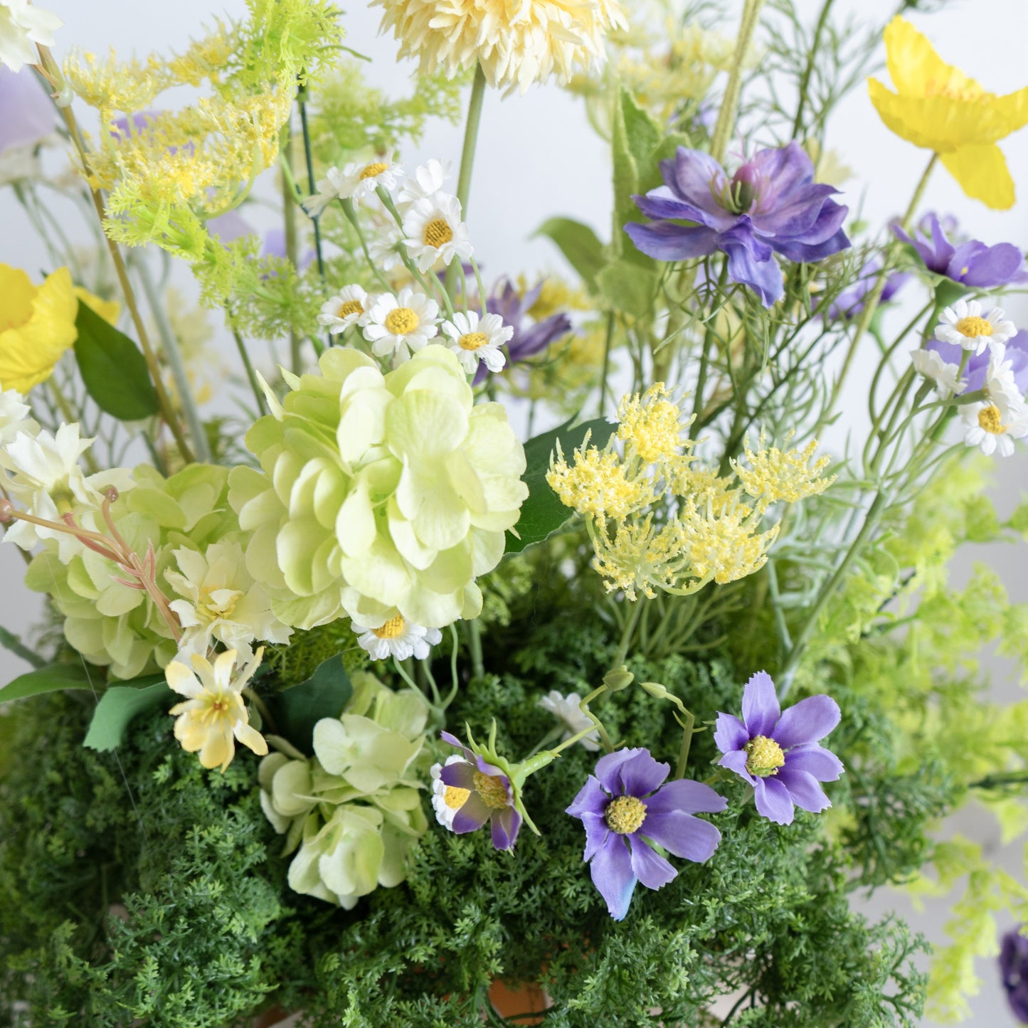 Yellow & Purple Floral Row – Wedding Aisle Decor