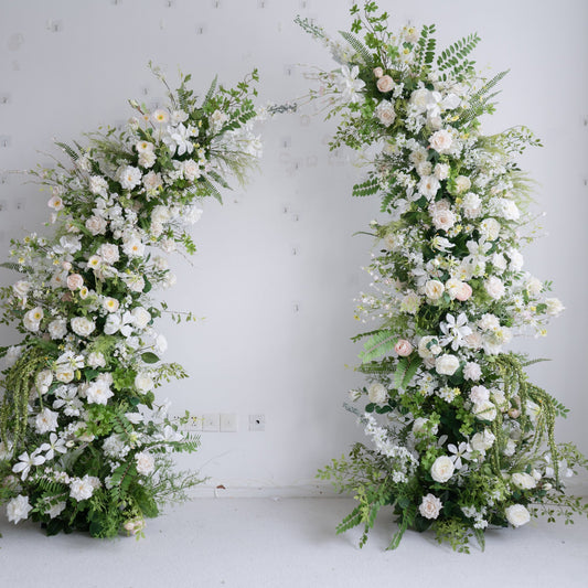 Floral Wedding Arch Set for Ceremony & Reception – Bridal Backdrop Decoration