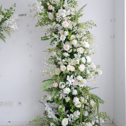Floral Wedding Arch Set for Ceremony & Reception – Bridal Backdrop Decoration