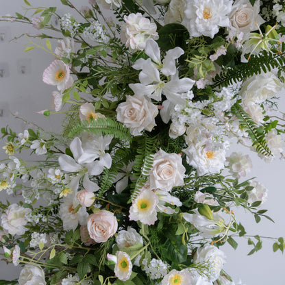 Floral Wedding Arch Set for Ceremony & Reception – Bridal Backdrop Decoration