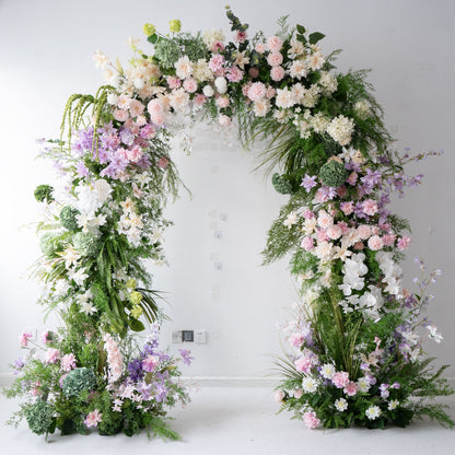 Monet Floral Horn Wedding Arch Set