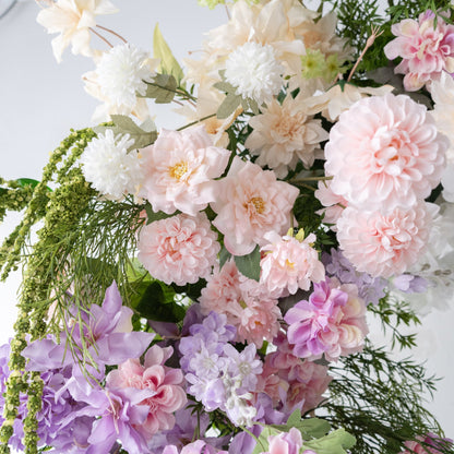 Monet Floral Horn Wedding Arch Set