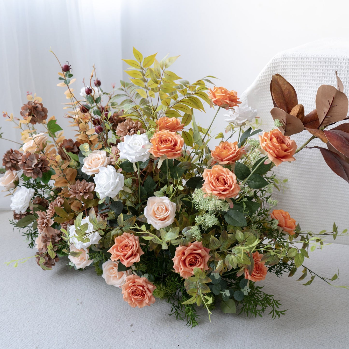 Champagne Floral Row – Wedding Aisle Decor