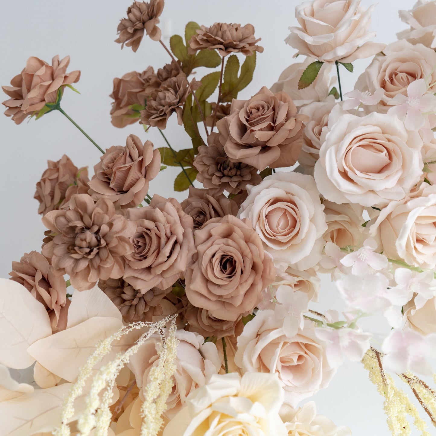 Floral Wedding Arch Combination Set for Ceremony & Reception – Bridal Backdrop Decoration
