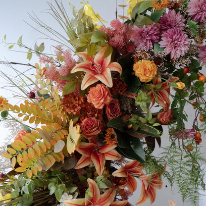Horn Floral Arch for Wedding Ceremony & Reception – Bridal Backdrop & Photo Zone Decoration