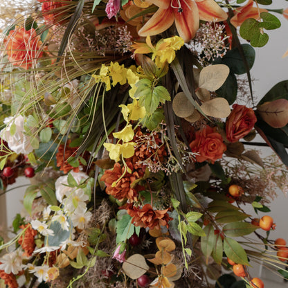 Horn Floral Arch for Wedding Ceremony & Reception – Bridal Backdrop & Photo Zone Decoration