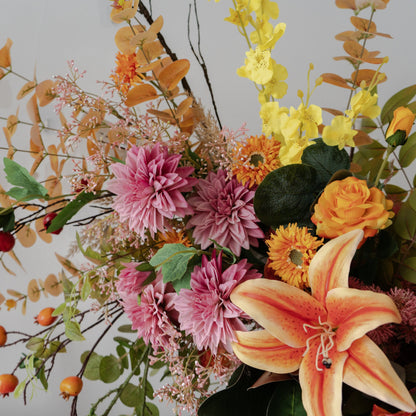 Horn Floral Arch for Wedding Ceremony & Reception – Bridal Backdrop & Photo Zone Decoration