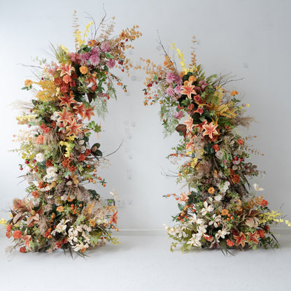 Horn Floral Arch for Wedding Ceremony & Reception – Bridal Backdrop & Photo Zone Decoration