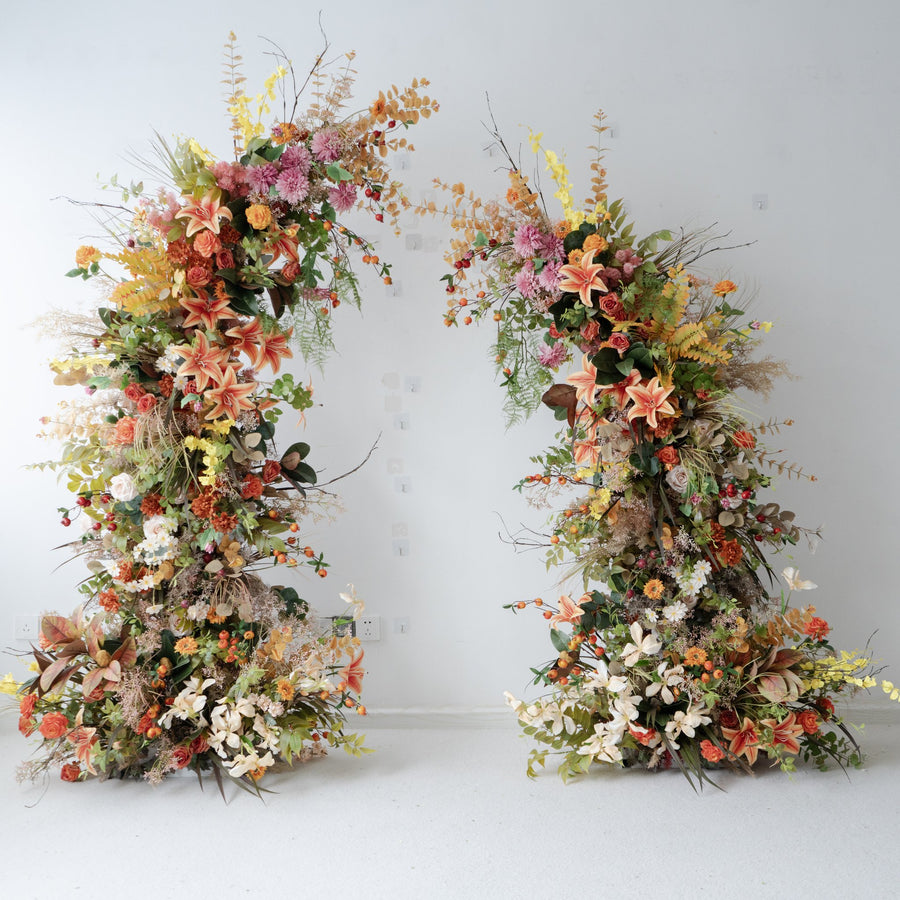 Horn Floral Arch for Wedding Ceremony & Reception – Bridal Backdrop & Photo Zone Decoration