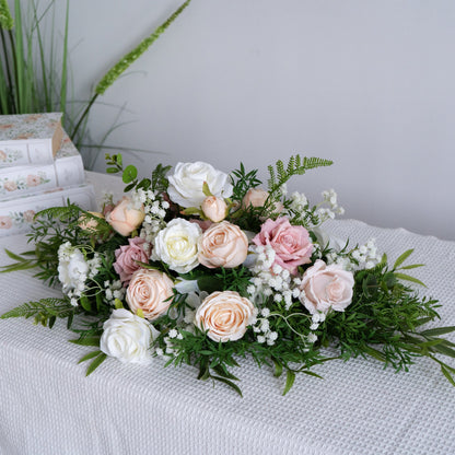 Blush Pink Floral Table Arrangement – Wedding Table Decor