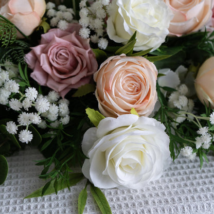 Blush Pink Floral Table Arrangement – Wedding Table Decor