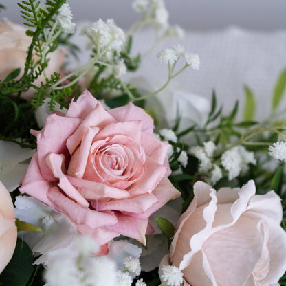 Blush Pink Floral Table Arrangement – Wedding Table Decor