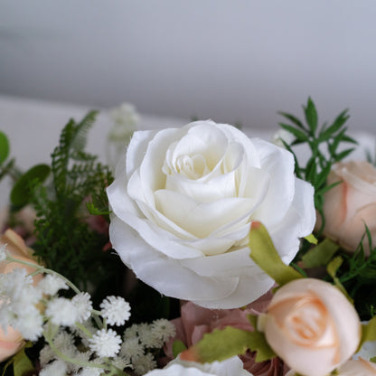 Blush Pink Floral Table Arrangement – Wedding Table Decor