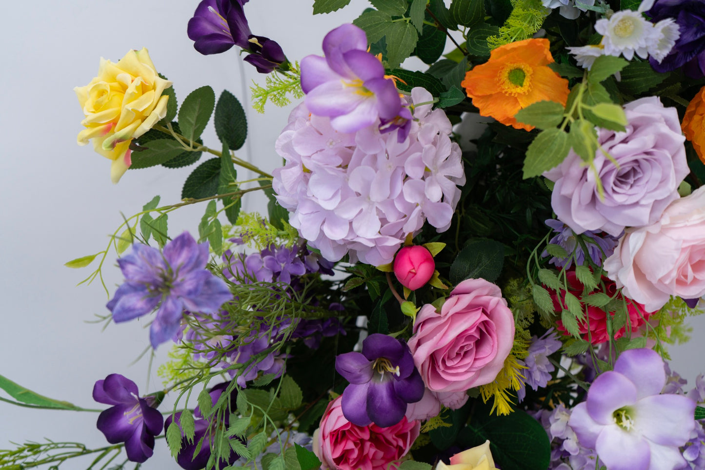 Floral Horn Wedding Arch – Elegant Ceremony Backdrop