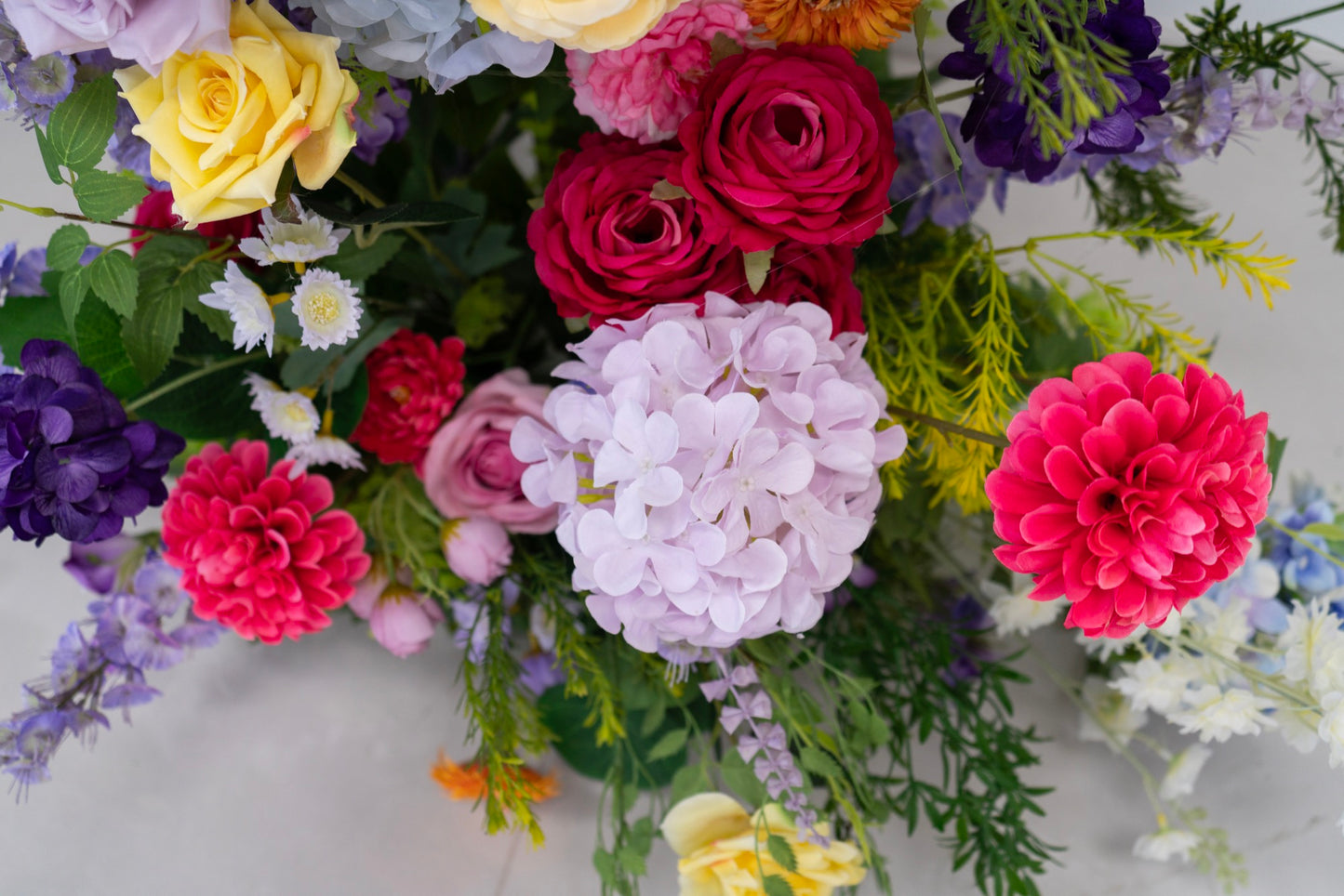 Floral Horn Wedding Arch – Elegant Ceremony Backdrop