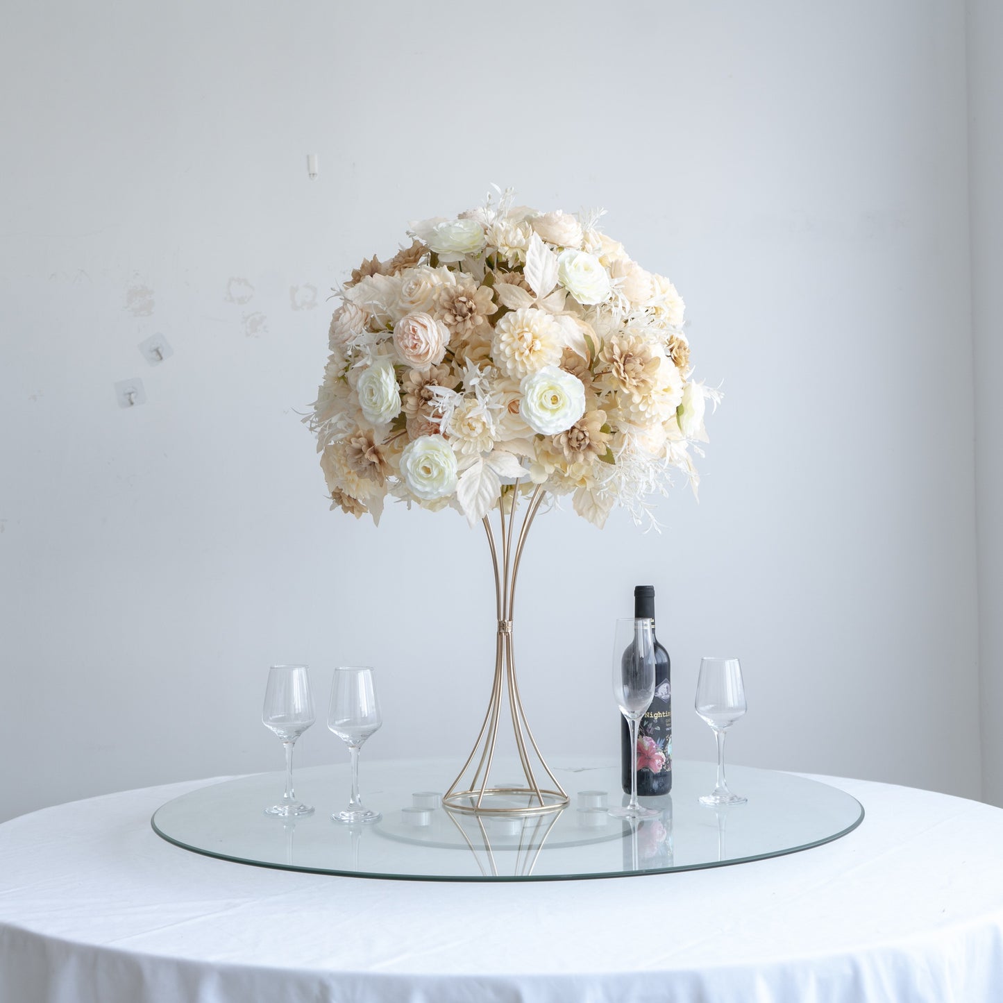 Ivory Floral Centerpiece – Wedding Table Decor