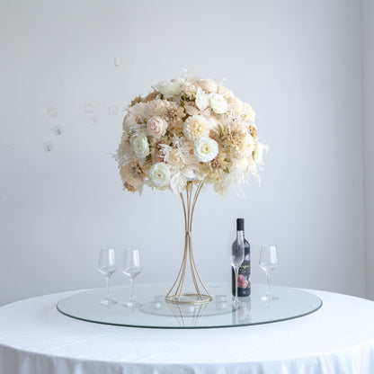 Ivory Floral Centerpiece – Wedding Table Decor