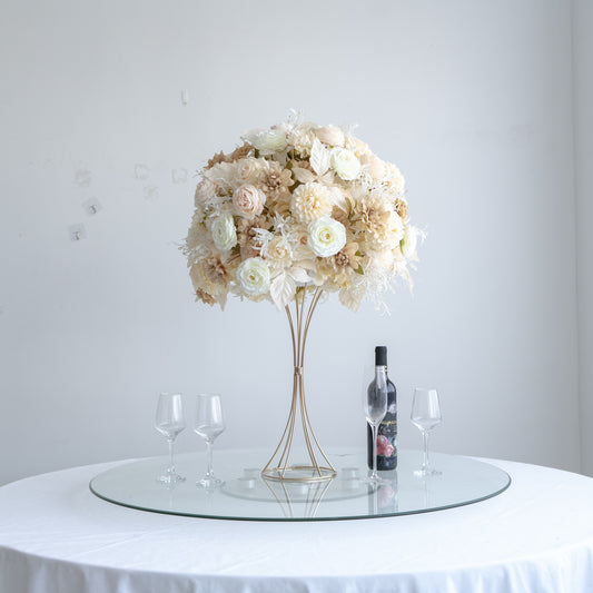 Ivory Floral Centerpiece – Wedding Table Decor