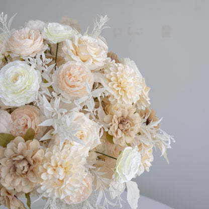 Ivory Floral Centerpiece – Wedding Table Decor