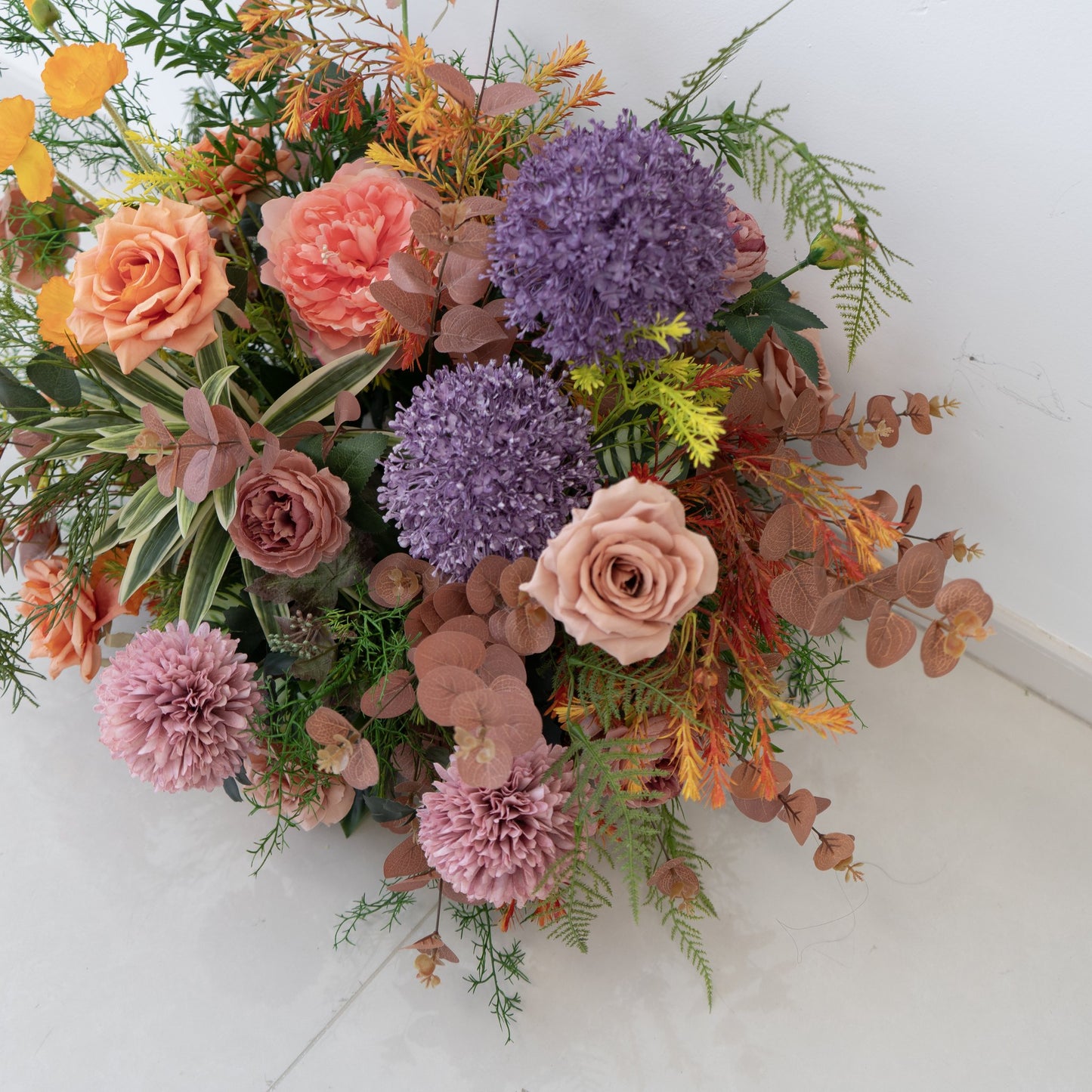 Pastel Mix Floral Row – Wedding Aisle Decor