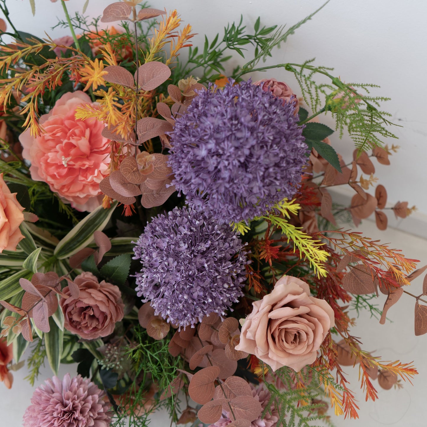 Pastel Mix Floral Row – Wedding Aisle Decor