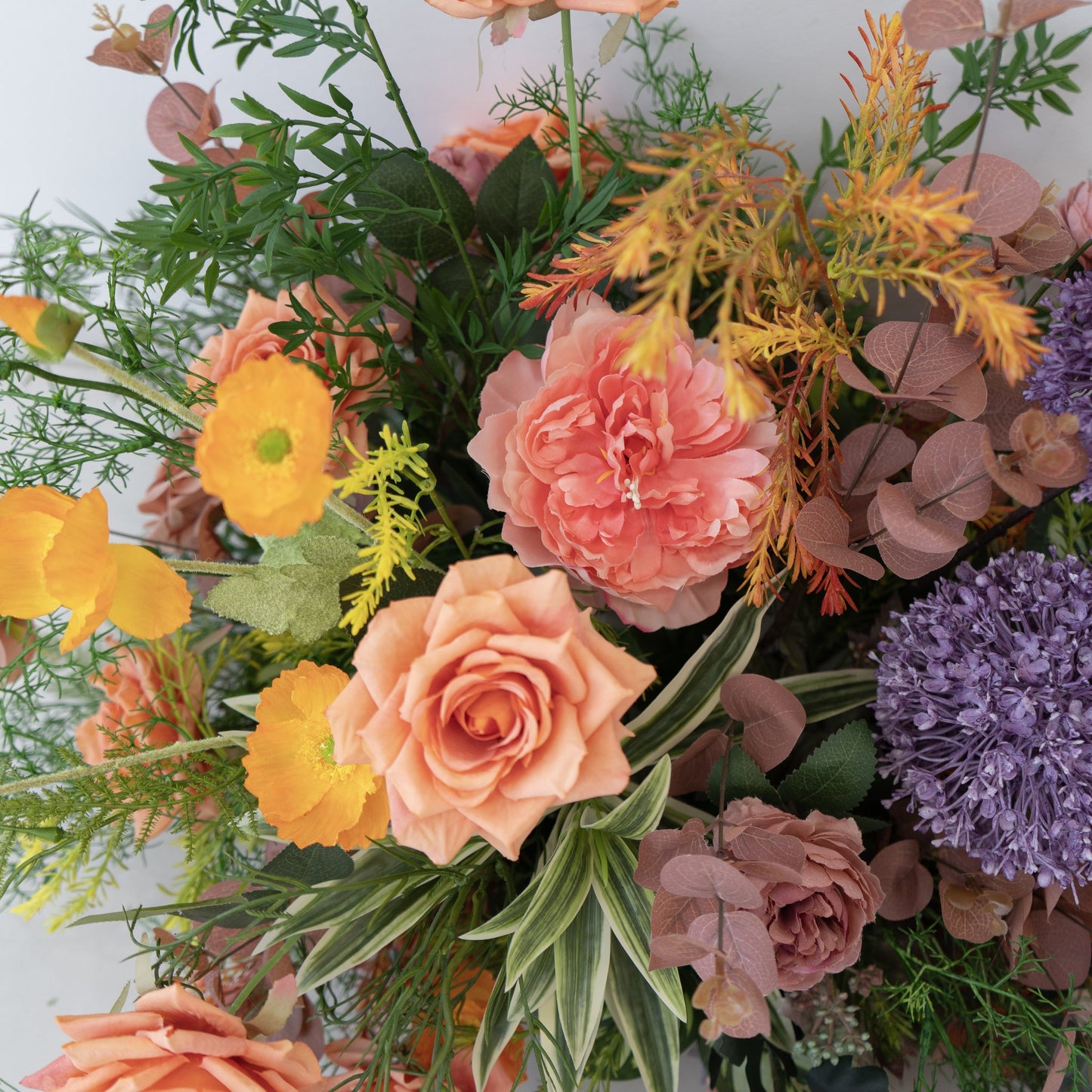 Pastel Mix Floral Row – Wedding Aisle Decor