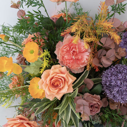 Pastel Mix Floral Row – Wedding Aisle Decor