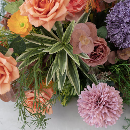 Pastel Mix Floral Row – Wedding Aisle Decor