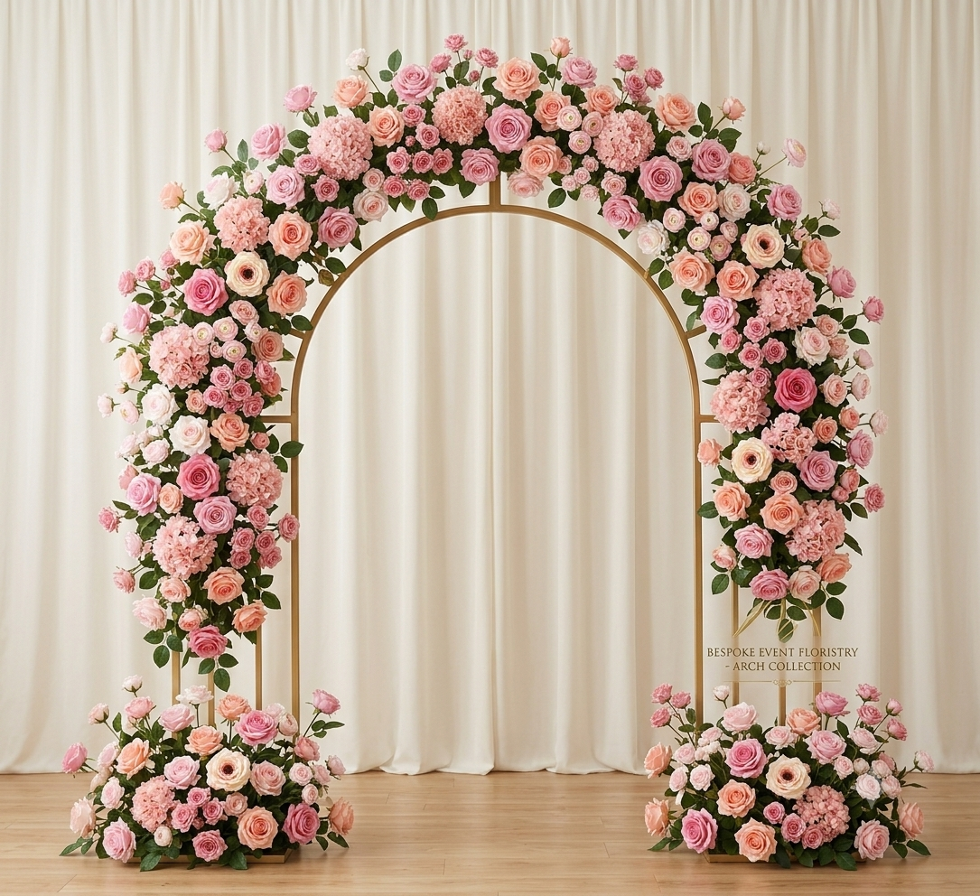 Blush Pink DIY Loose Artificial Flower Decor Kit – 65 Stems / Approx. 250 Flower Heads
