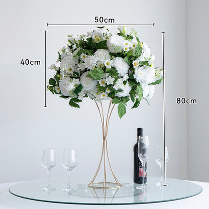 White & Greenery Floral Centerpiece – Wedding Table Decor