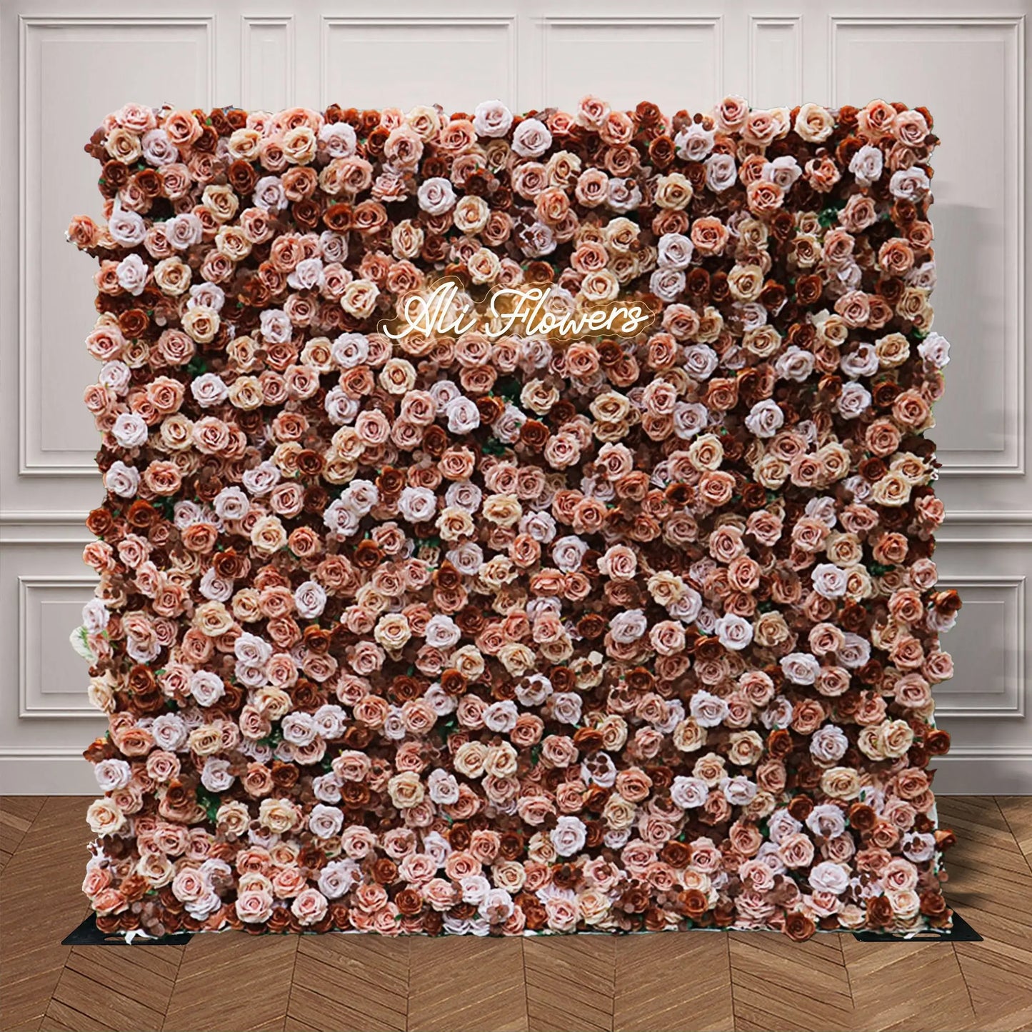 Rosy 3D Mixed Rose Flower Wall Backdrop Romantic Wedding & Event Decor