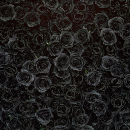 Rosy Luxury 3d Black Rose Flower Wall Rolling Up Floral Backdrop